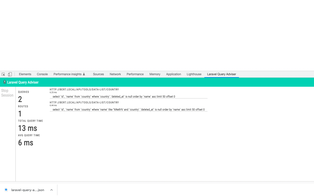 Laravel Query Adviser