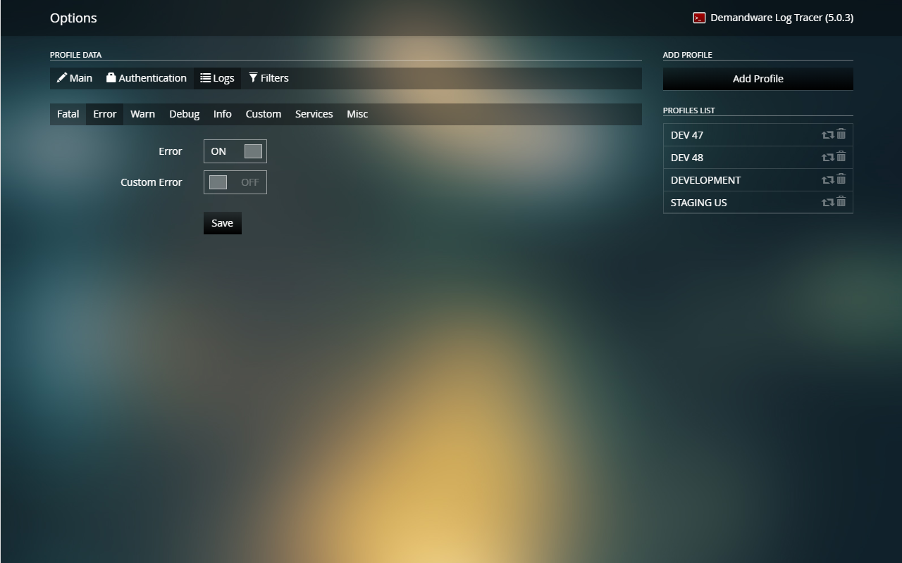 Demandware Log Tracer
