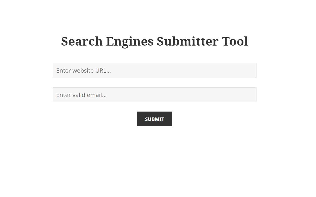 Search Engines Submitter Tool