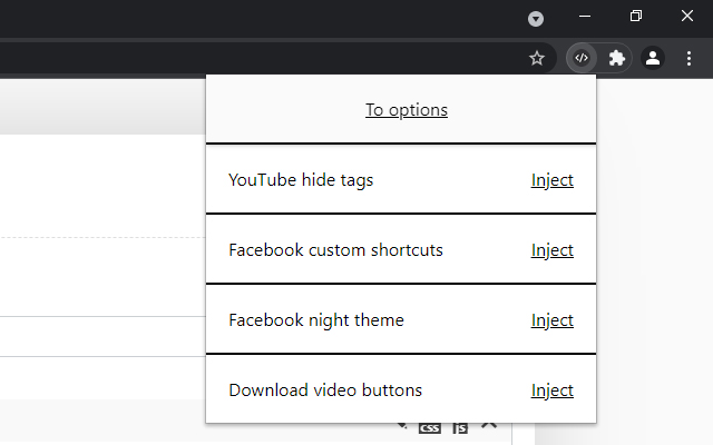Sites custom codes - inject CSS and JS