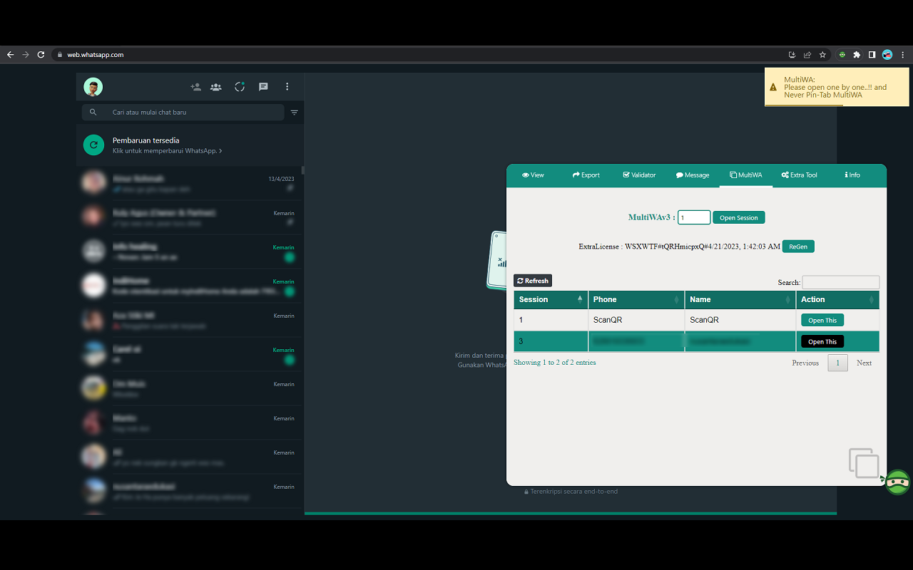 WASenderPro Ninja Profesional M3