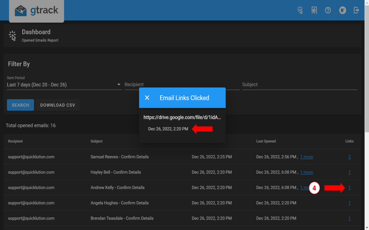 GTrack: Simple email tracker for Gmail ™