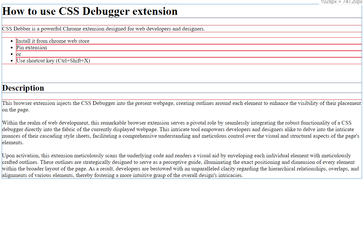 CSS Debugger
