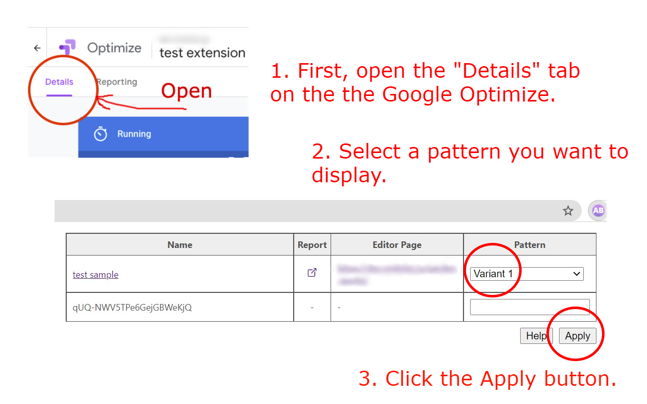 Google Optimize AB Selector