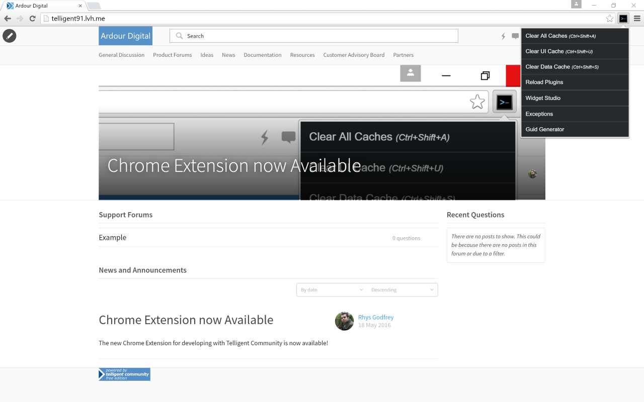 Verint Community Developer Shortcuts