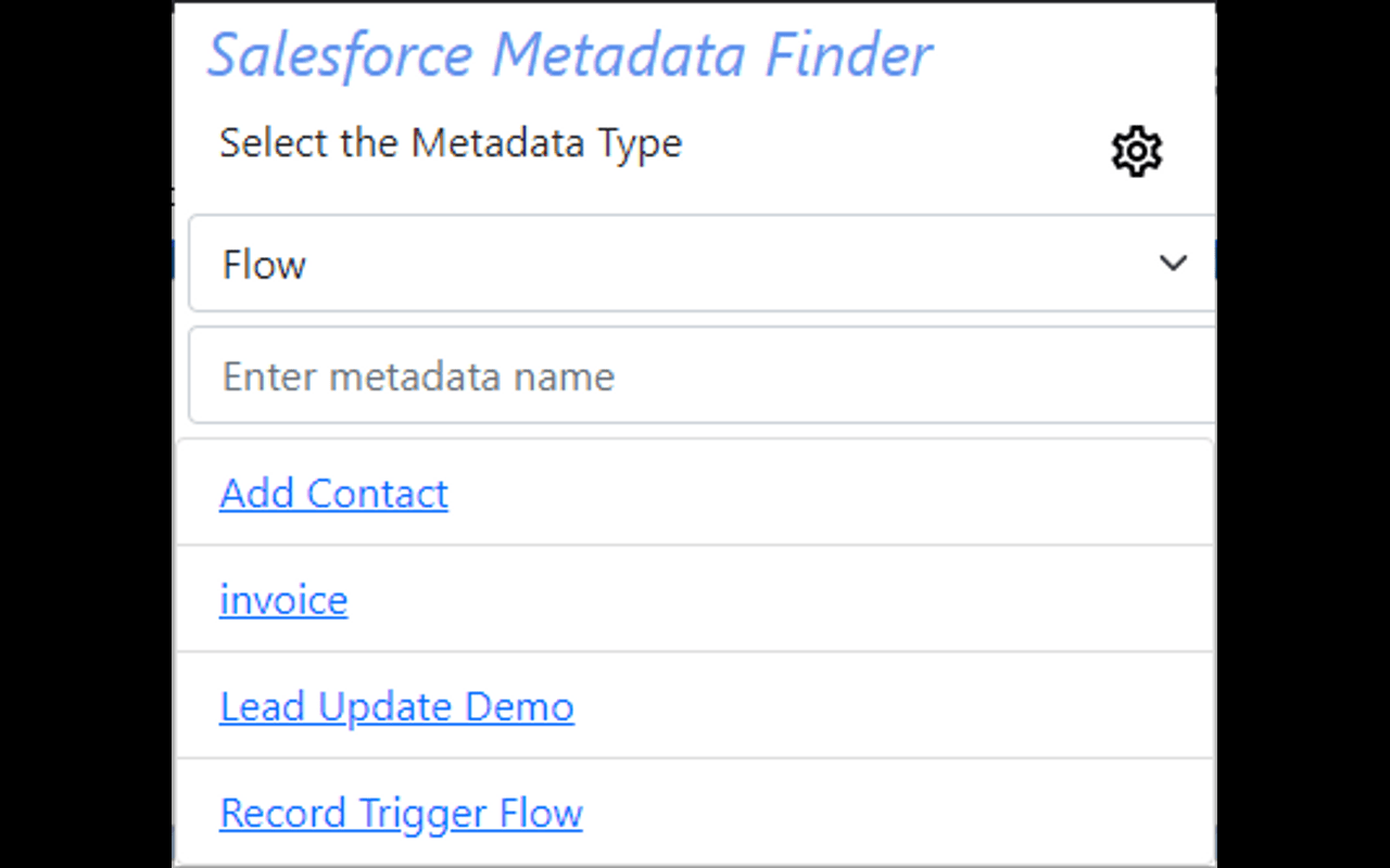 Salesforce Metadata Finder
