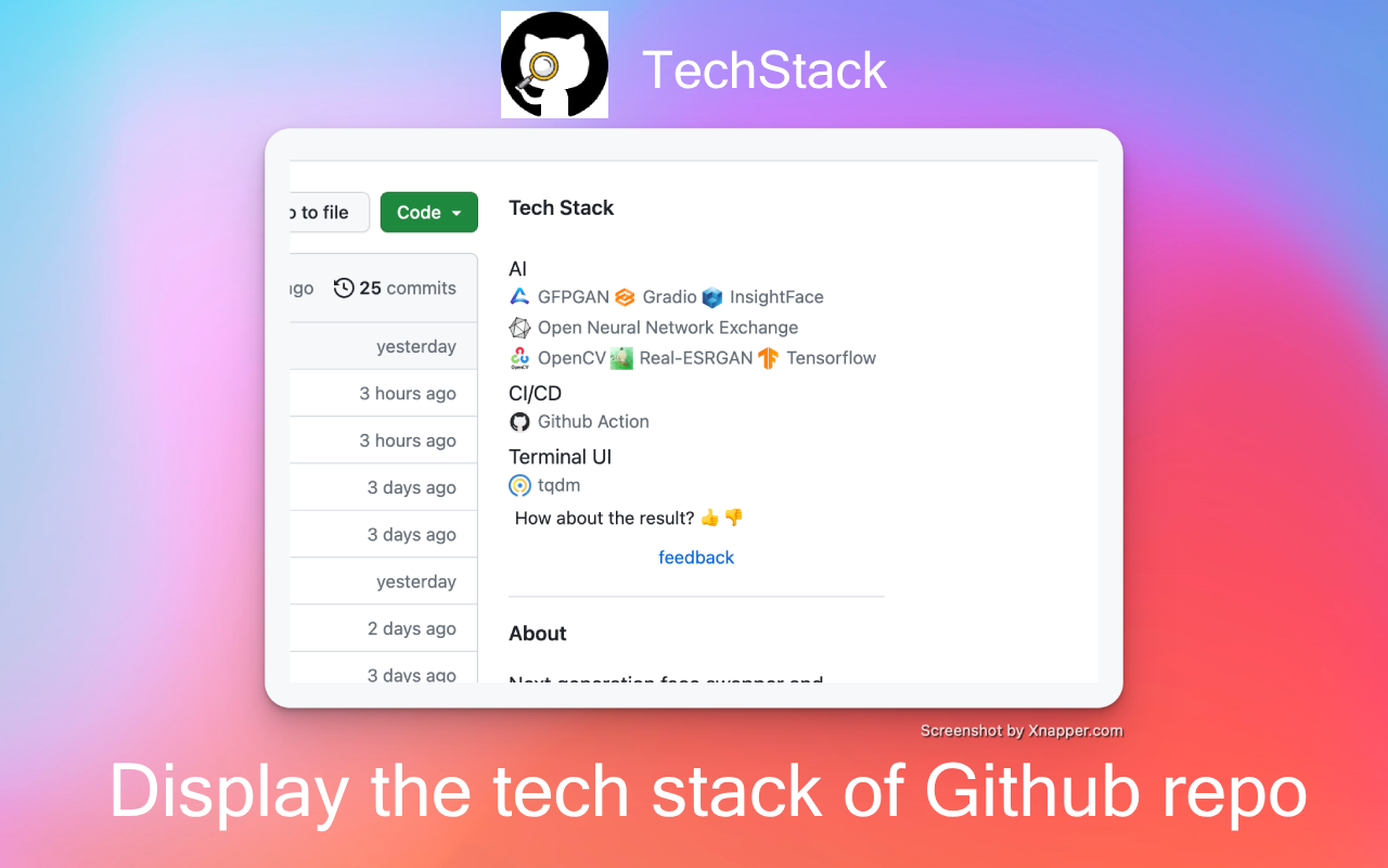 TechStack: Show Github Repo Tech Stack