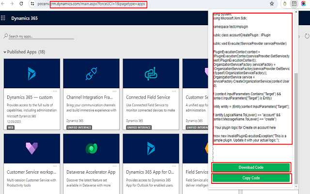 D365 Plugin Code Generator