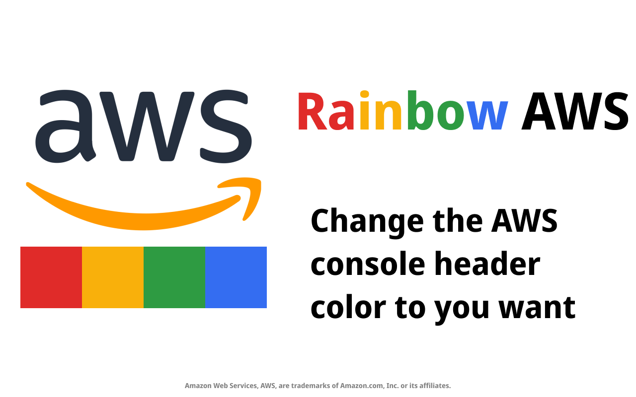 Rainbow AWS: AWS console header color