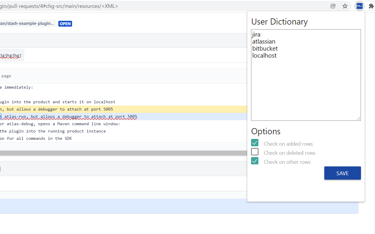 Bitbucket PR Spell Checker