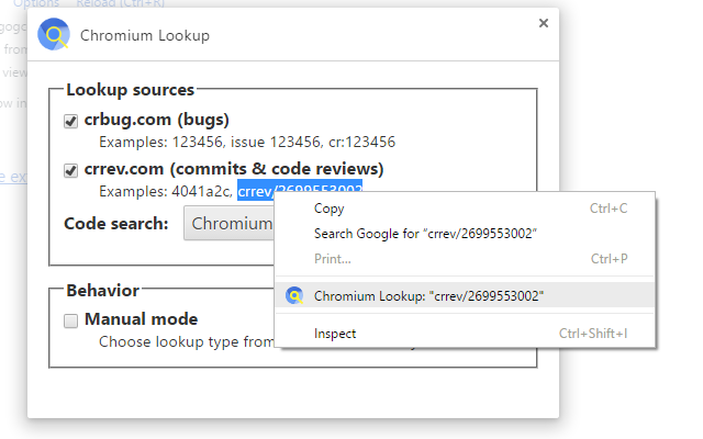 Chromium Lookup