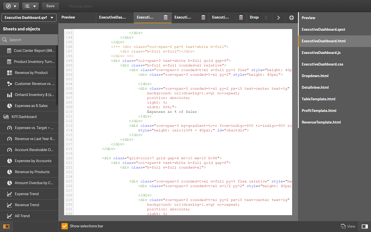 Qliksense Mashup Editor Enhancer