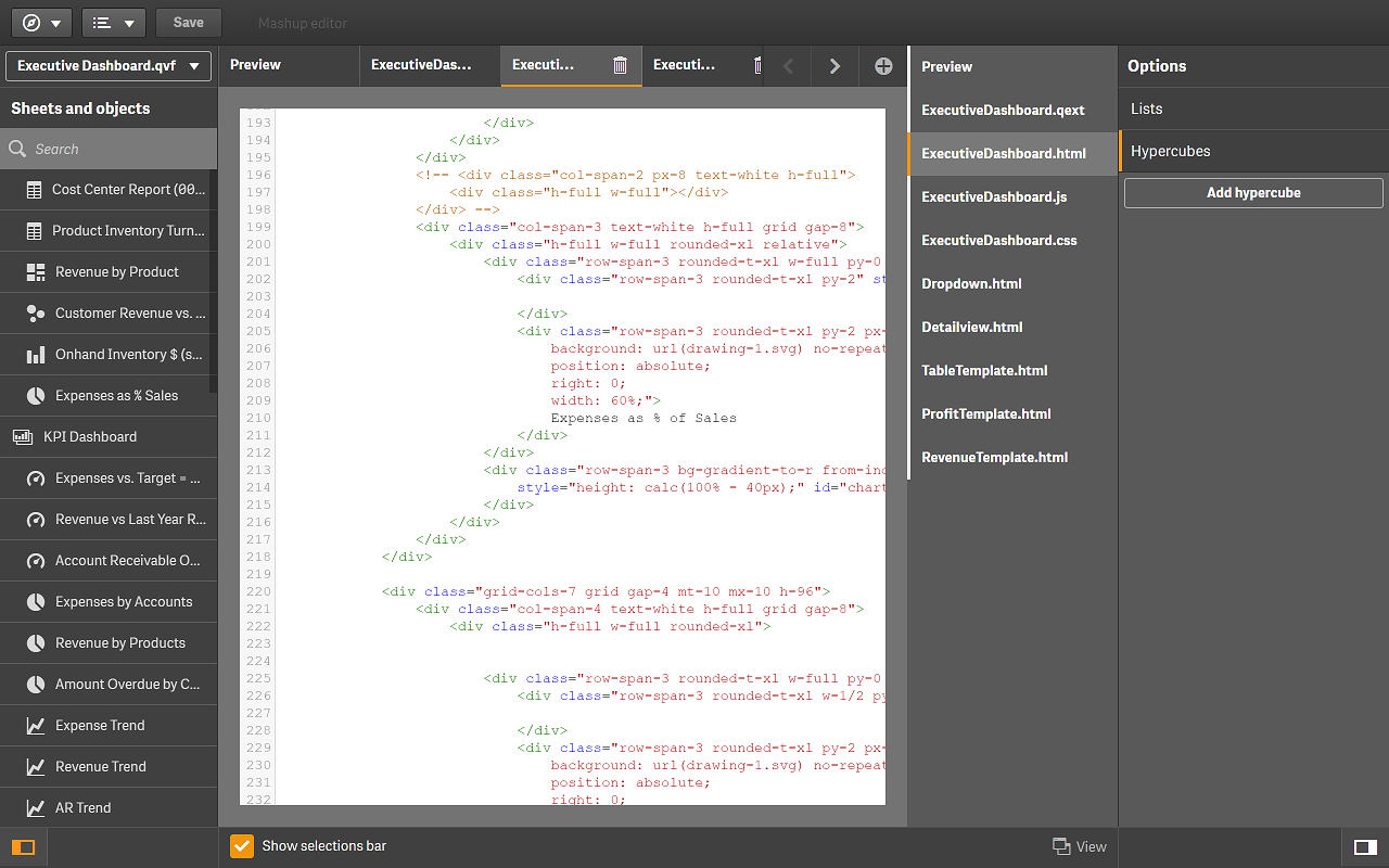Qliksense Mashup Editor Enhancer