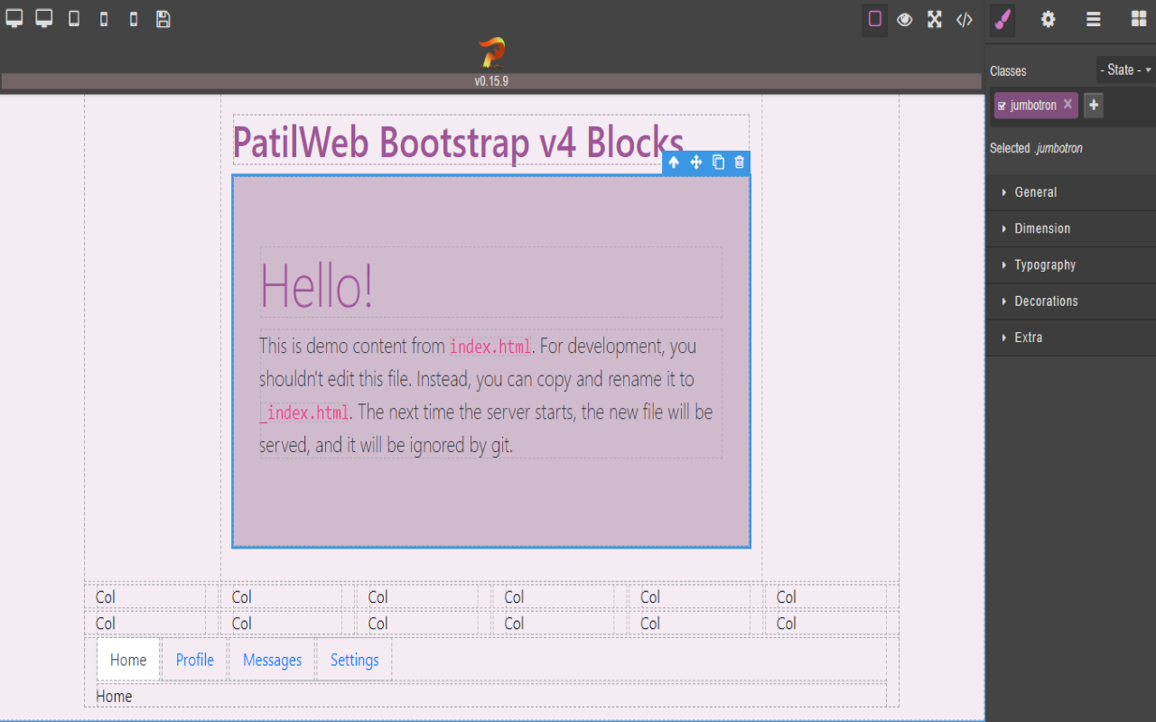 Drag and drop website builder by PatilWeb