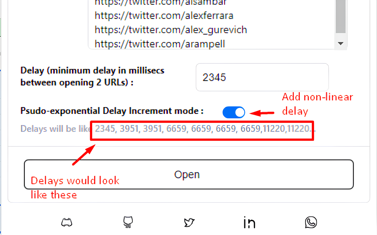 open multiple urls at once