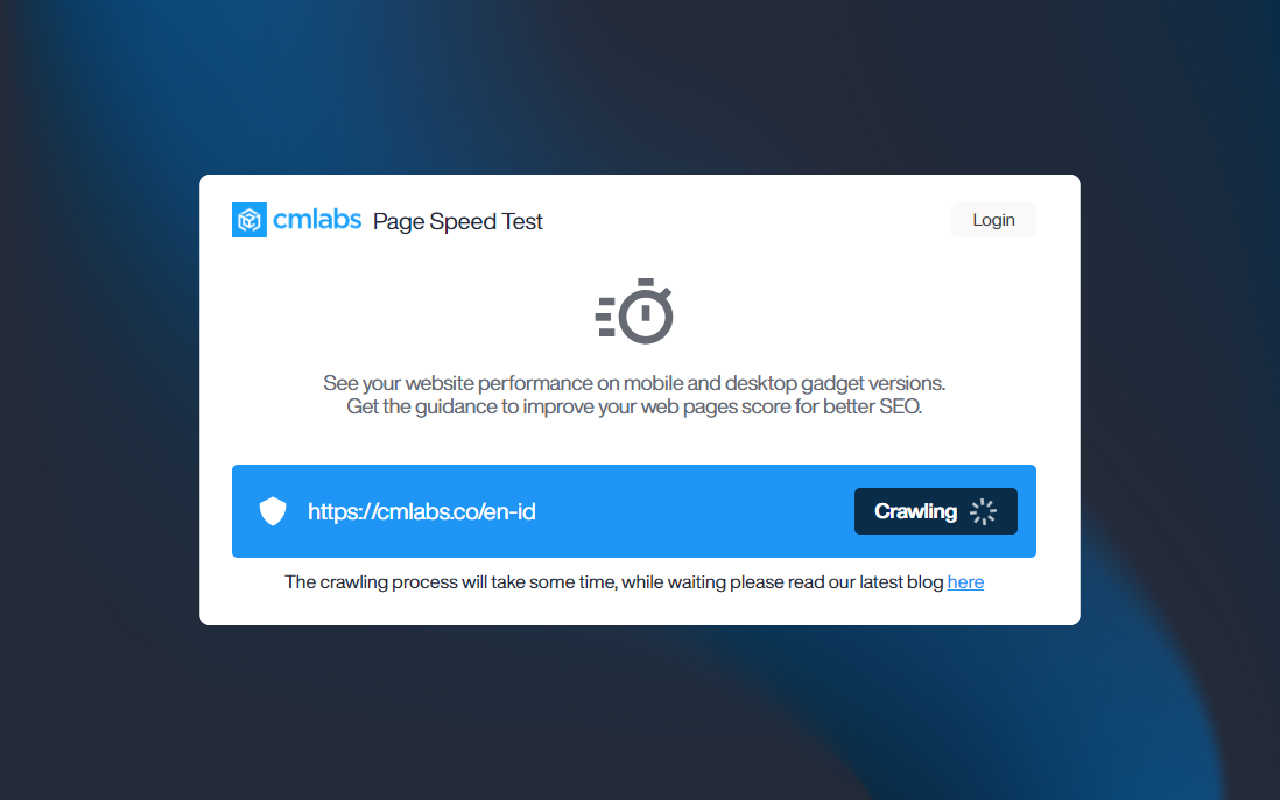 Pagespeed Test - cmlabs SEO Tools
