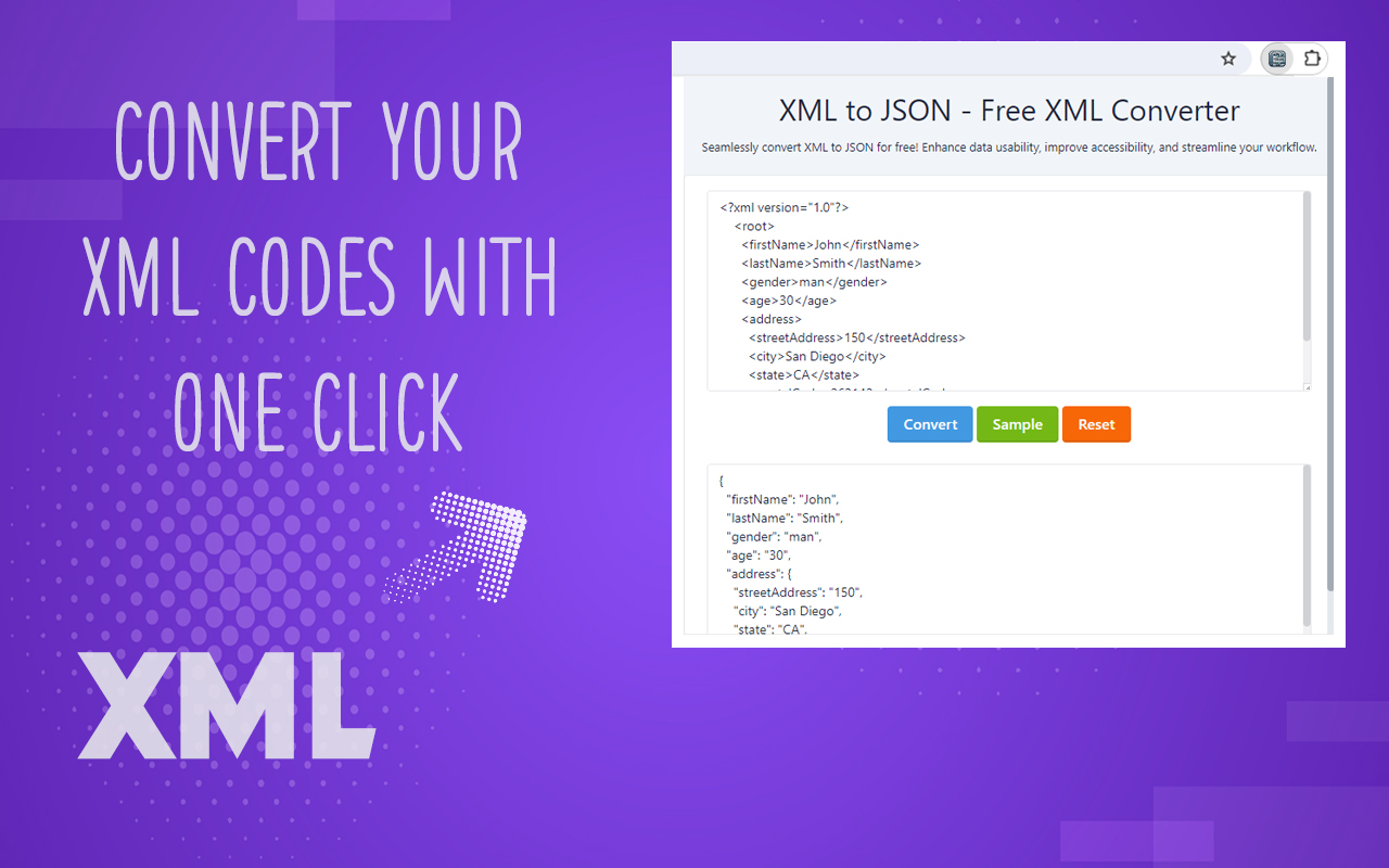 XML to JSON - Free XML Converter