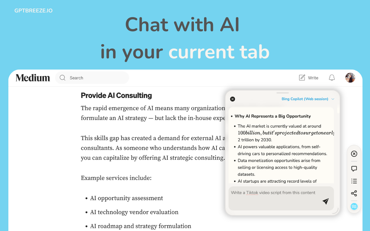 GPT Breeze - Free ChatGPT AI Assistant, YouTube Summary in Your Current Tab