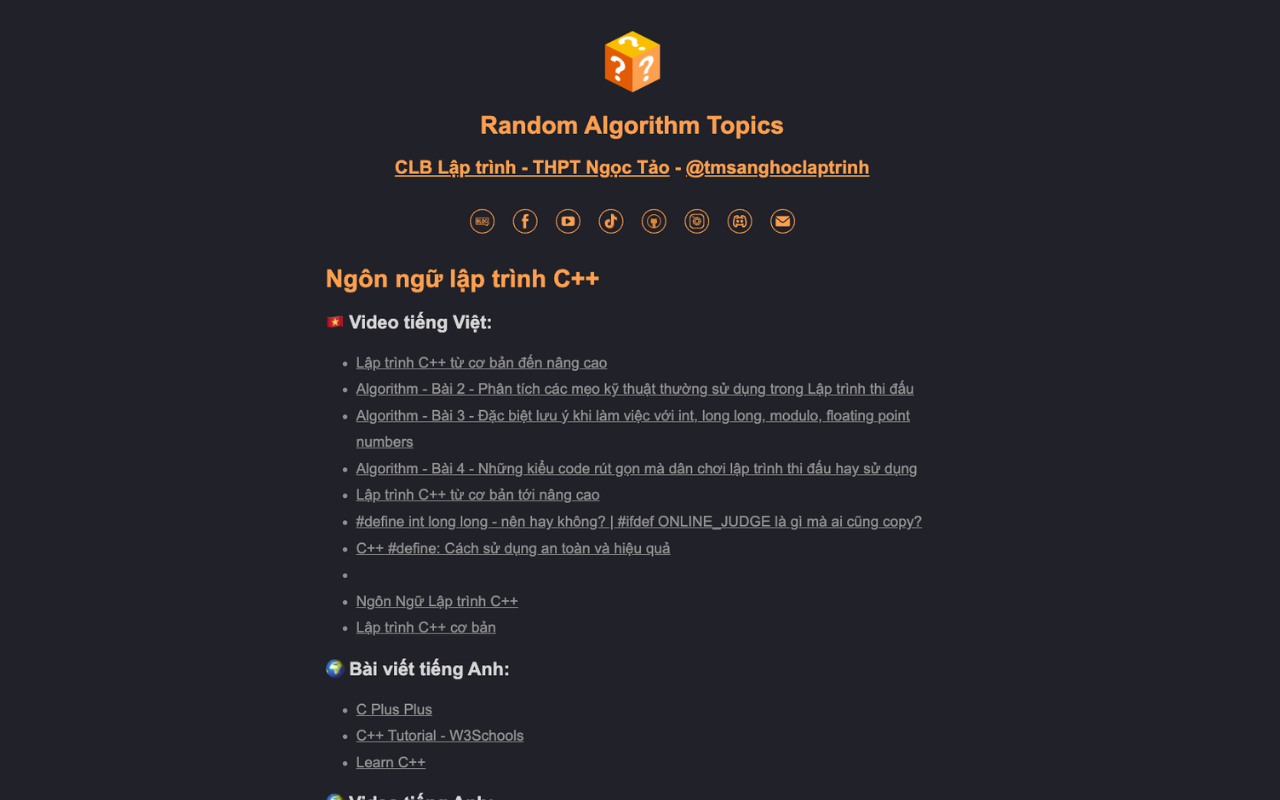 Random Algorithm Topics