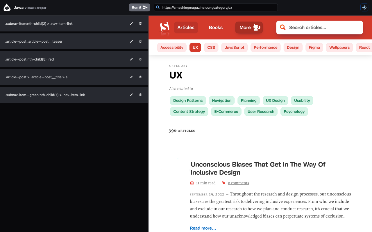 Jawa - Visual Scraper