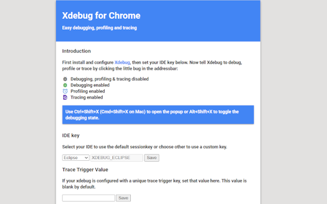 Xdebug Helper for Chrome