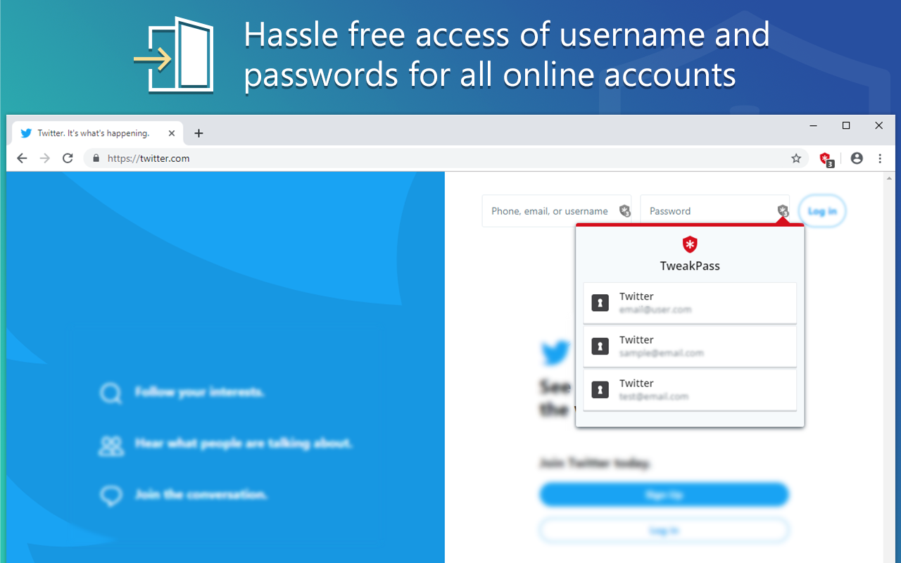 TweakPass: Free Password Manager