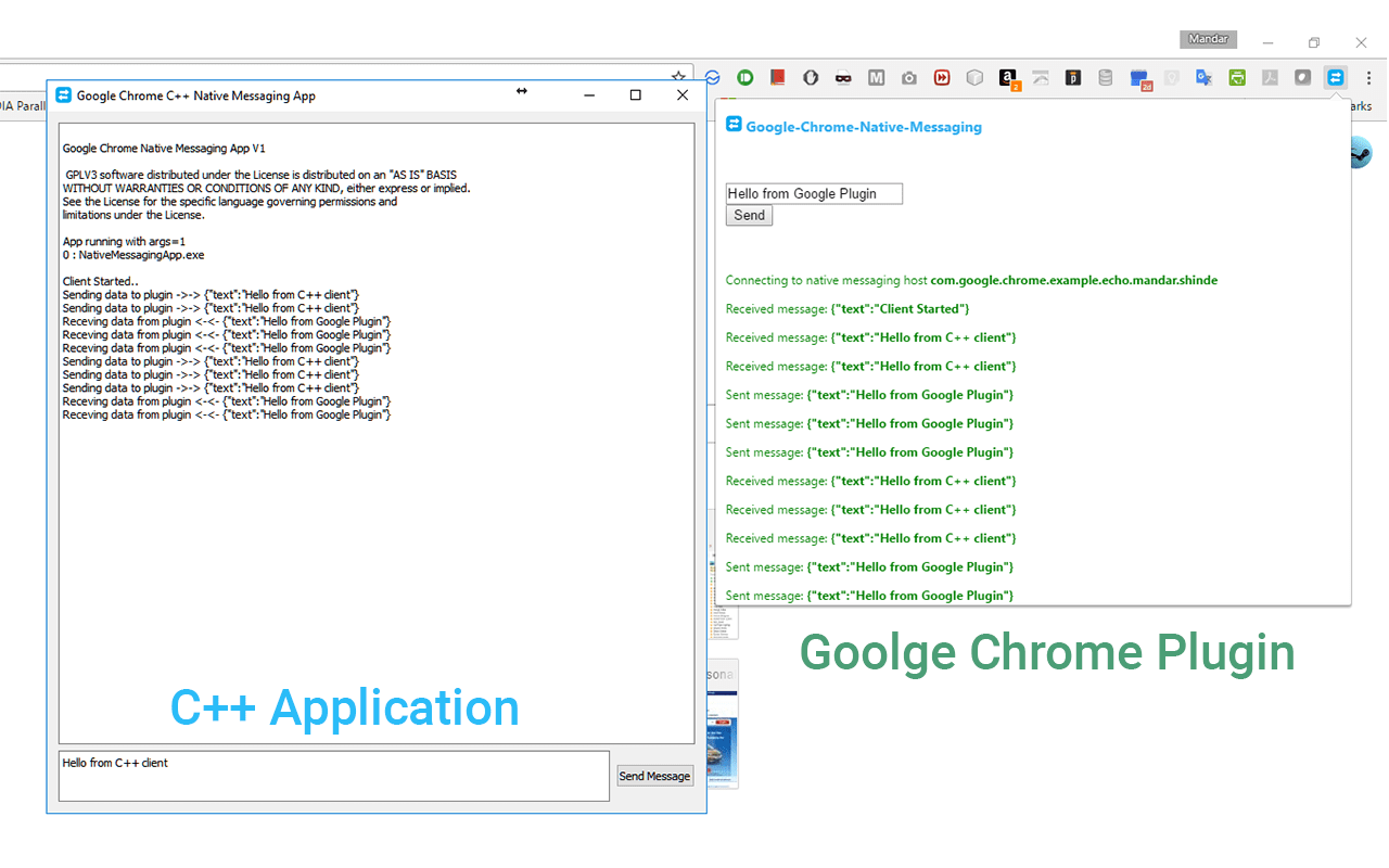 Native Messaging Example