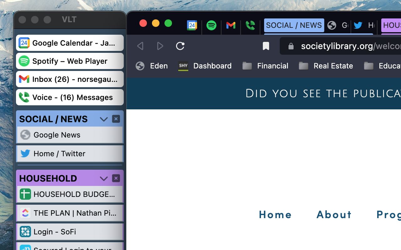 Vertically Listed Tabs