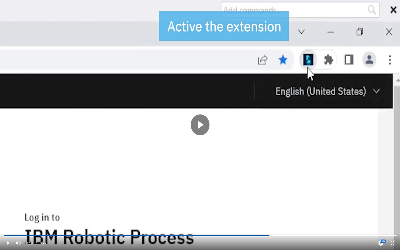IBM RPA Web Recorder