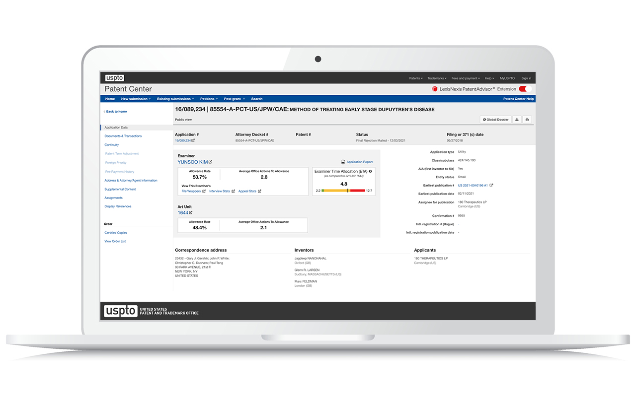 LexisNexis PatentAdvisor® Extension