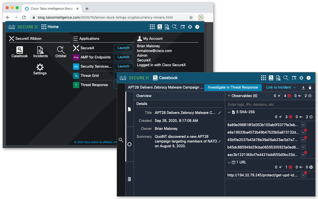Cisco SecureX Ribbon