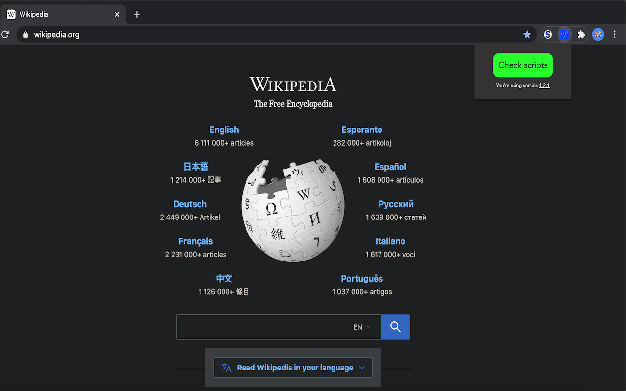 Check All Scripts with URLVoid