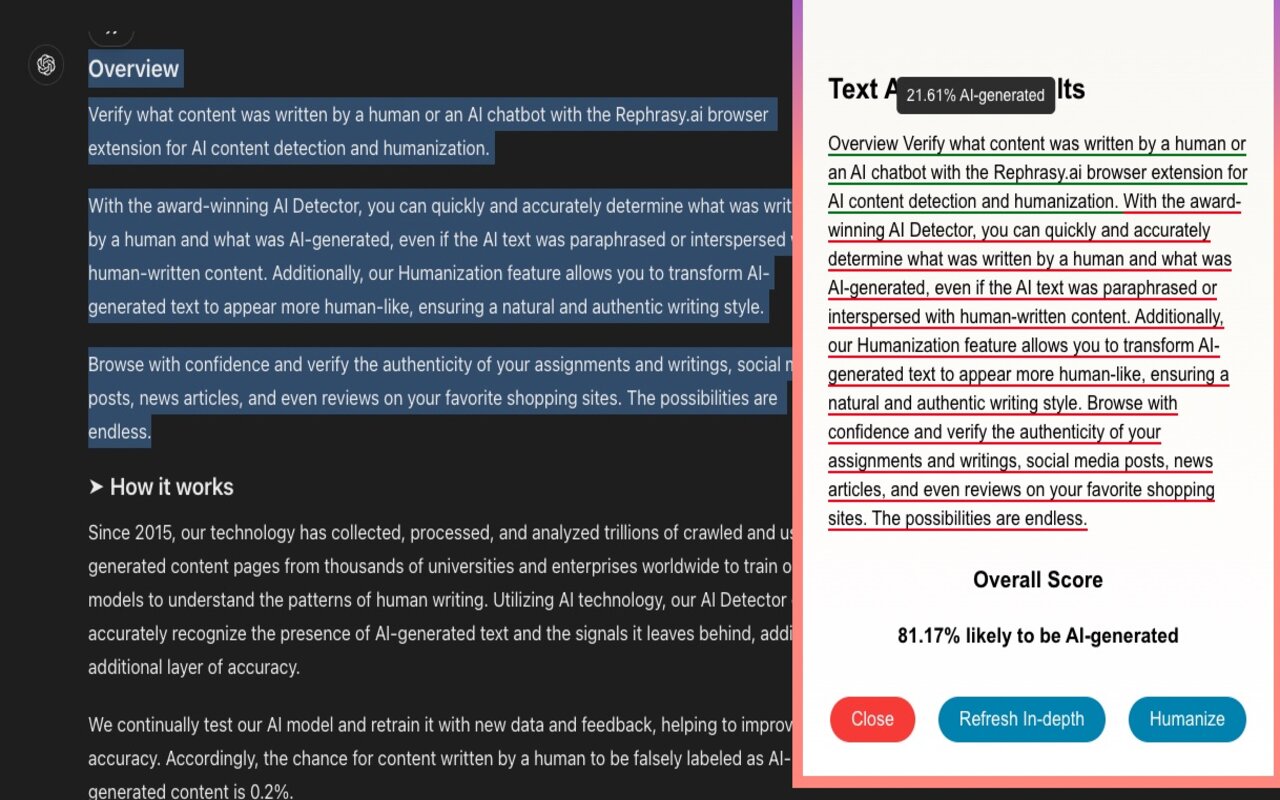 AI Humanizer and Detector by Rephrasy