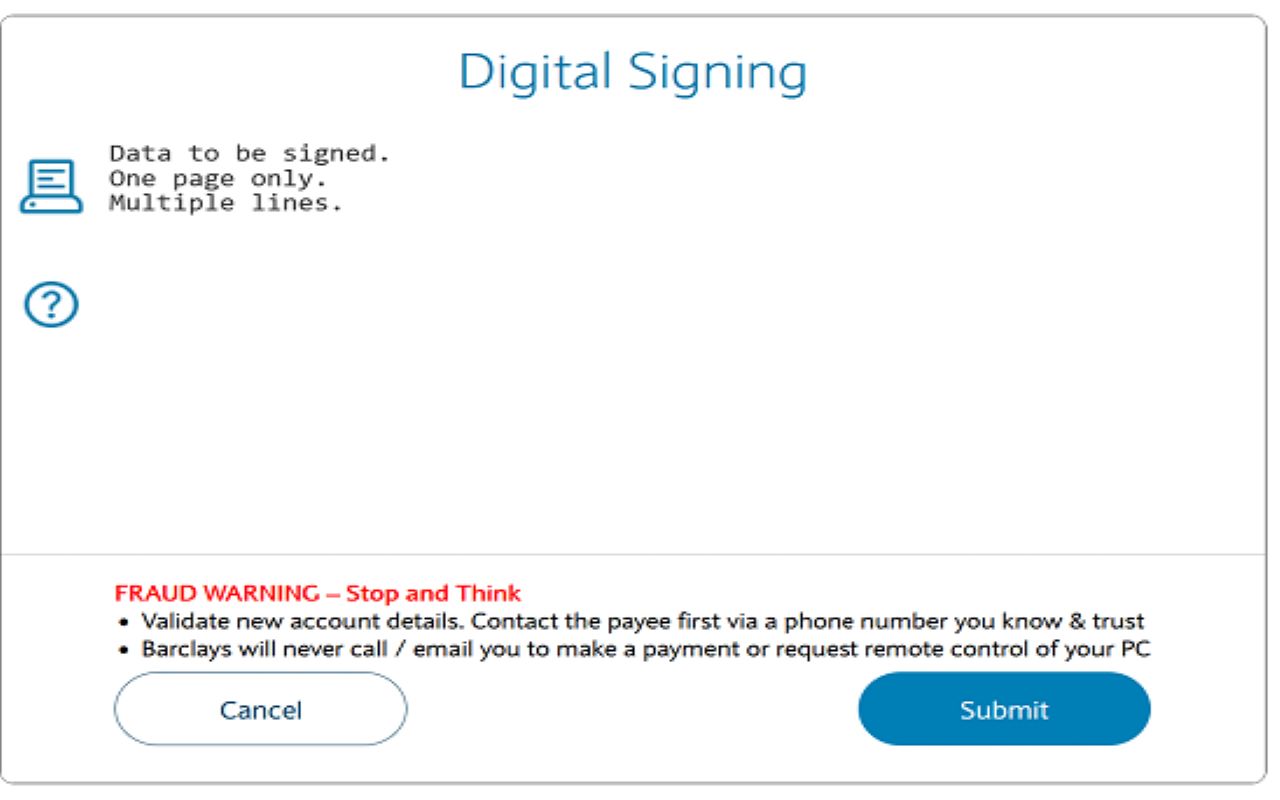 Gemalto Web Signer for Barclays