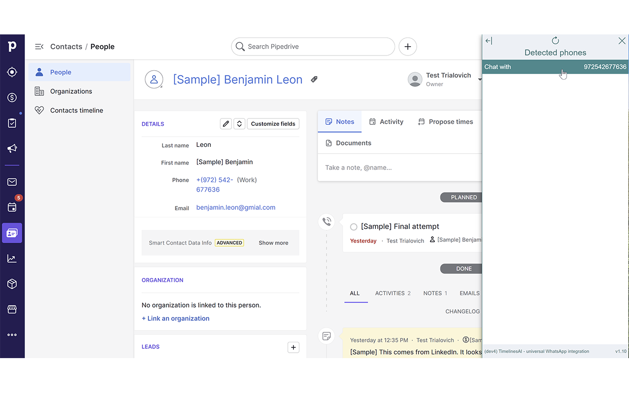 TimelinesAI - universal integration