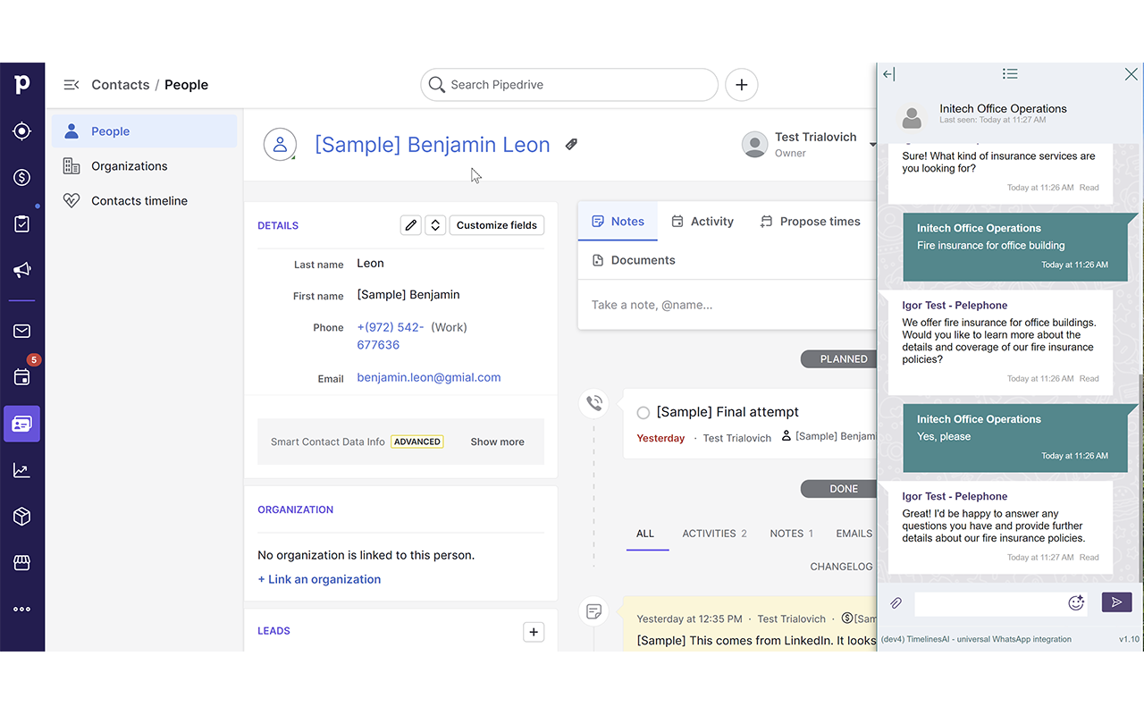 TimelinesAI - universal integration