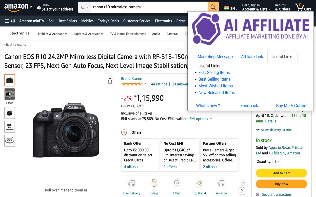AI Amazon Affiliate Powered With Chat GPT