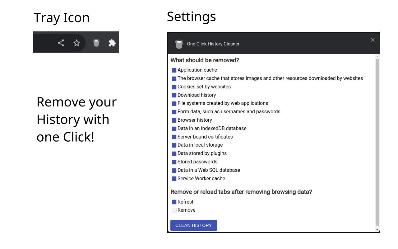 One Click History Cleaner