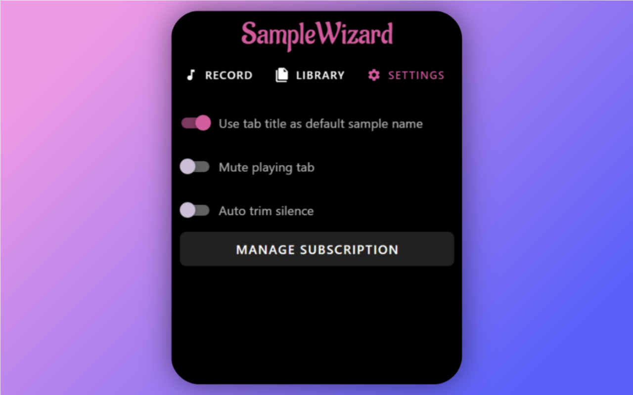 SampleWizard