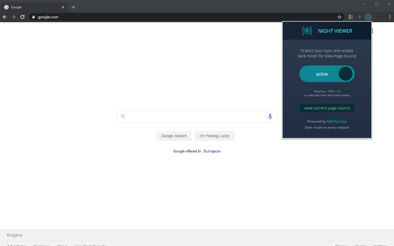 Night Viewer - Dark mode for view page source