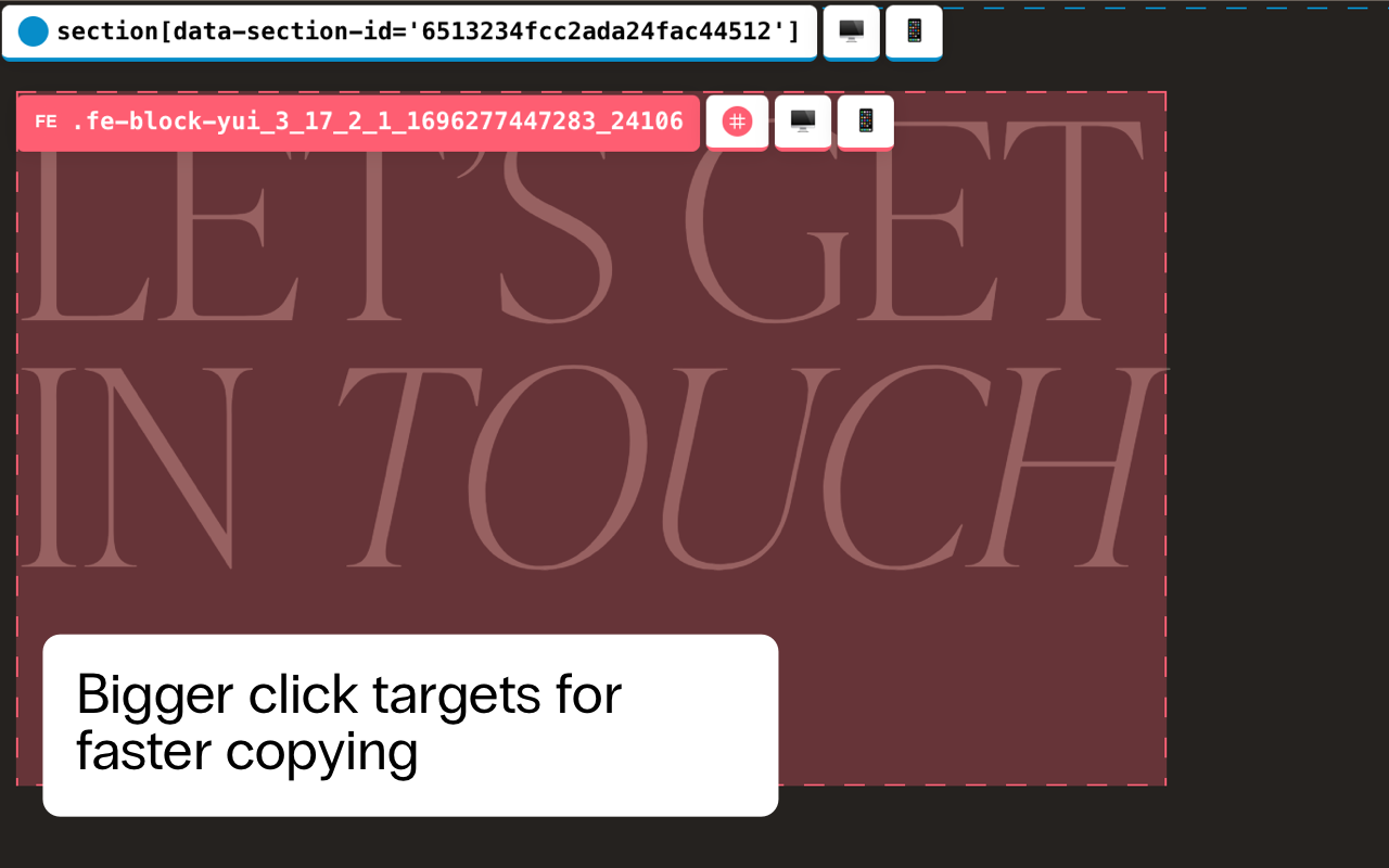 SquareSpace ID & class finder