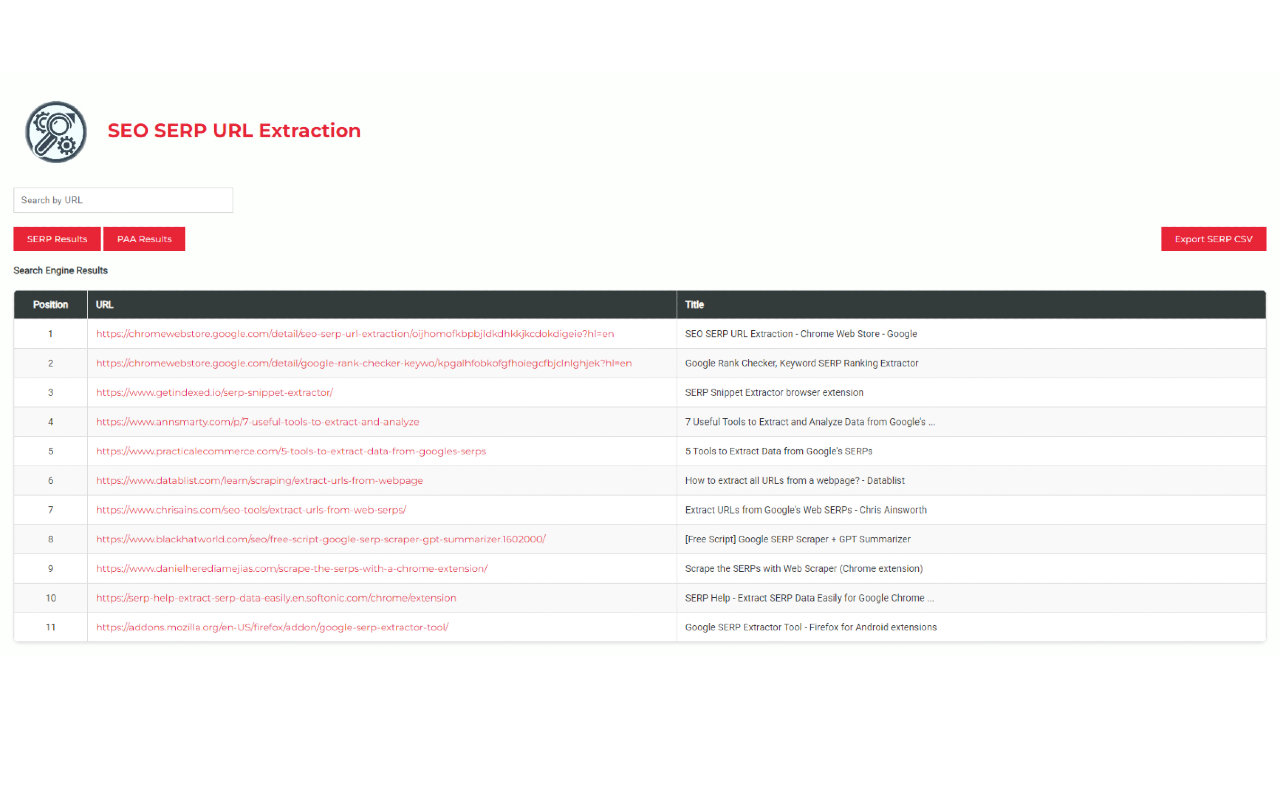 SEO SERP Extraction Tool