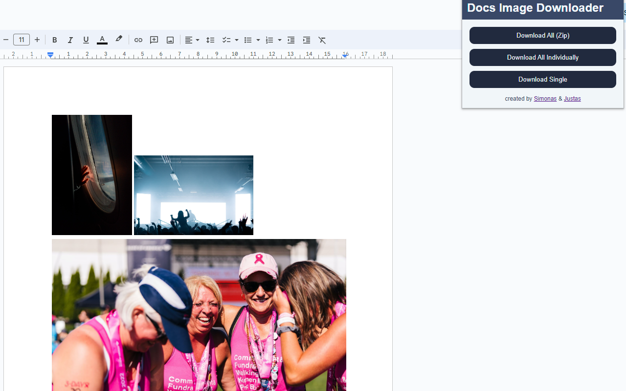 Google Docs Image Downloader
