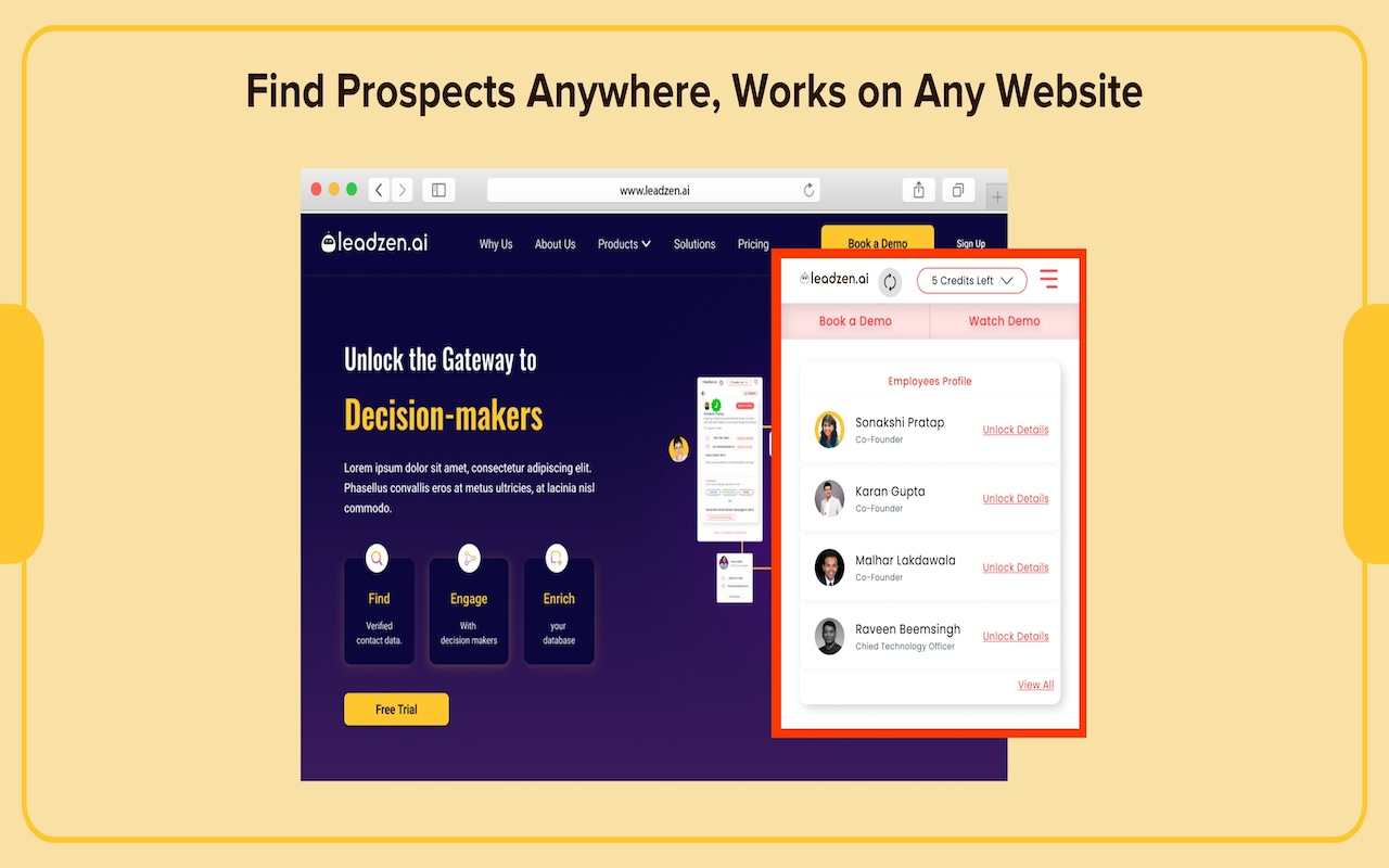 Email Finder by Leadzen.ai | Get B2B Contacts