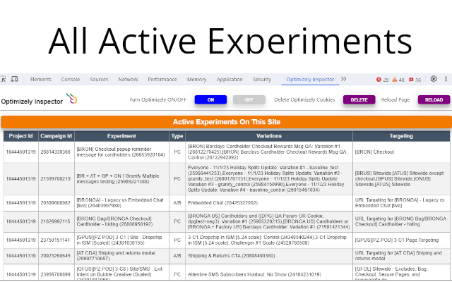 Optimizely Inspector