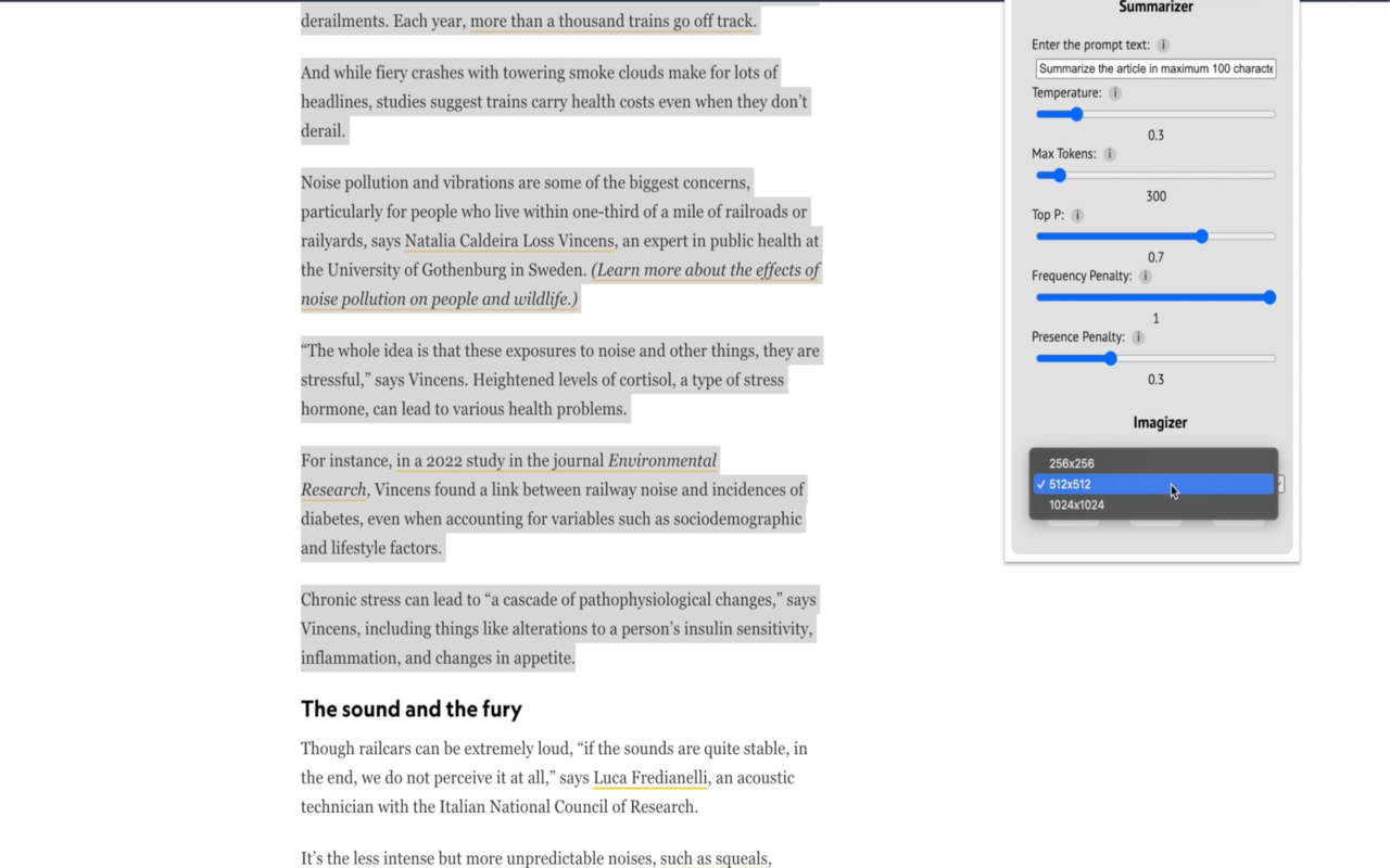 Simagizer - OpenAI ChatGPT Summary To Image