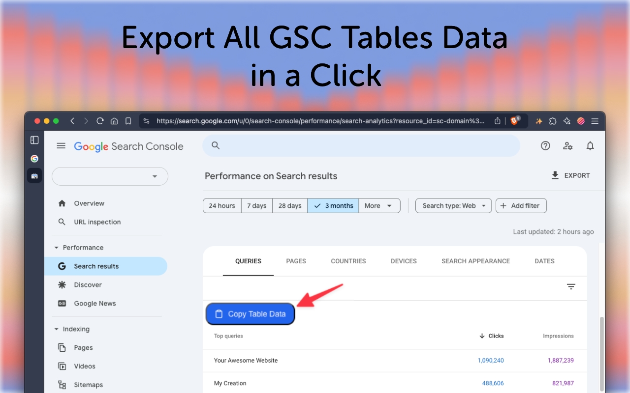 Google Search Console Report Launcher