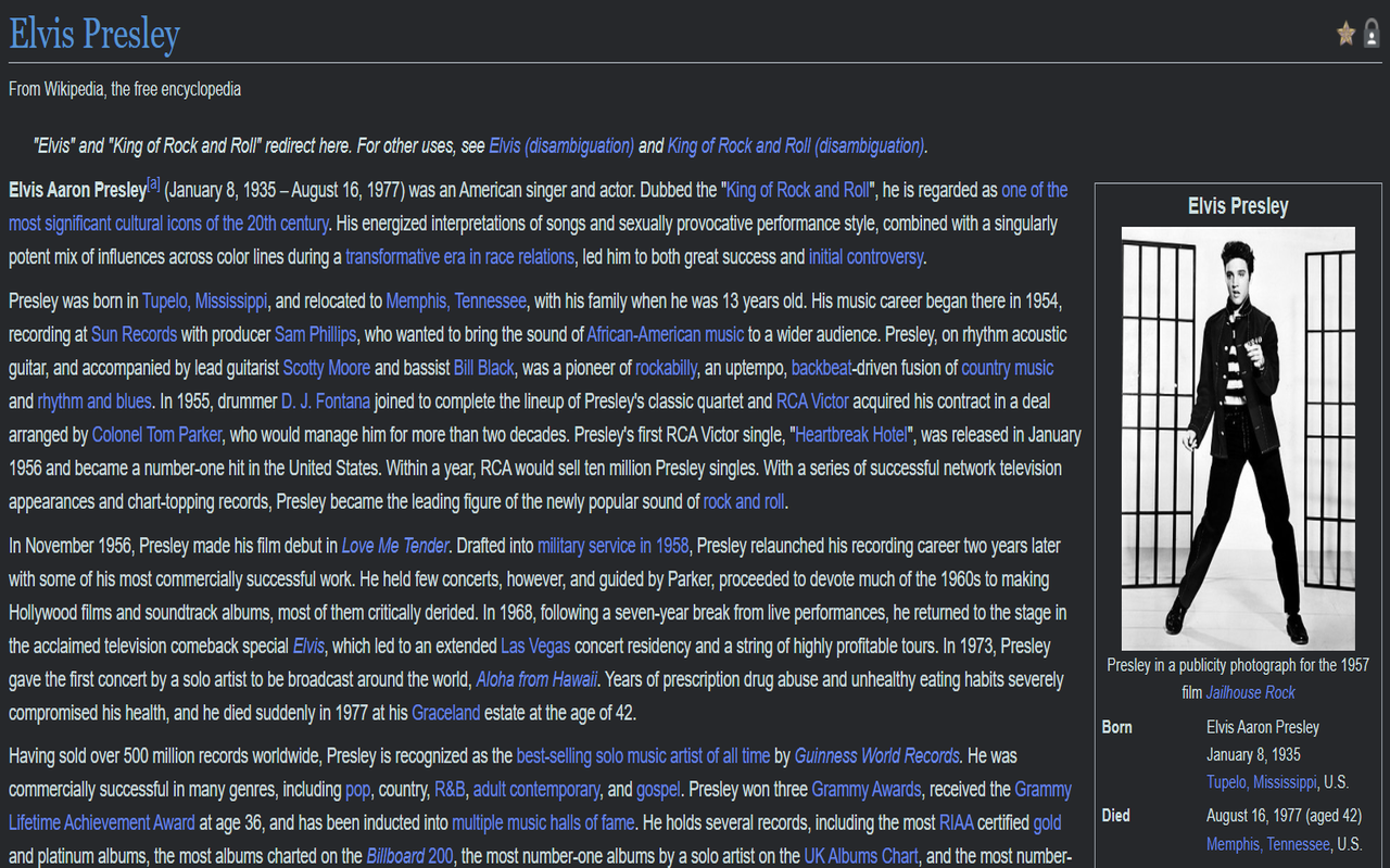 Darkipedia Dark Mode for Wikipedia