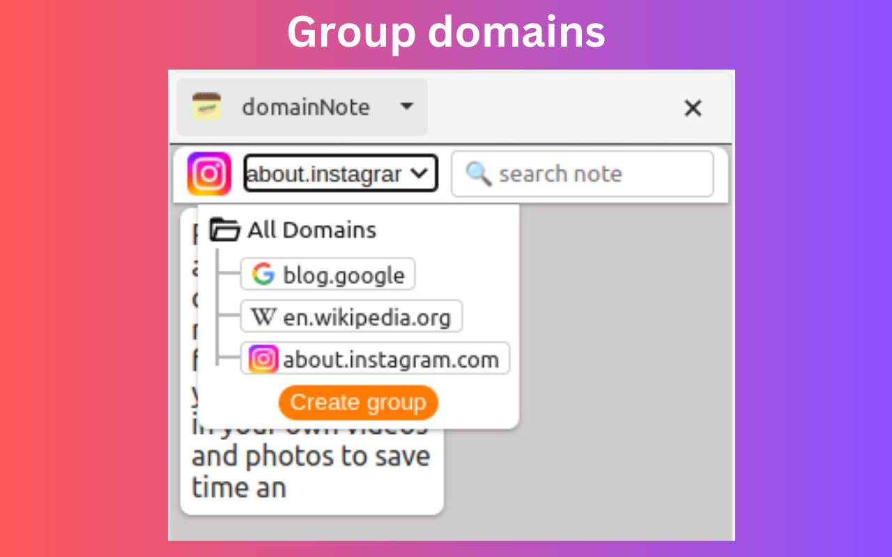 domainNote - 侧面板中的网站便签