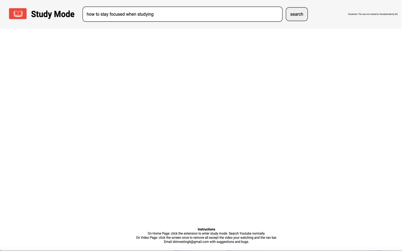 Youtube Study Mode